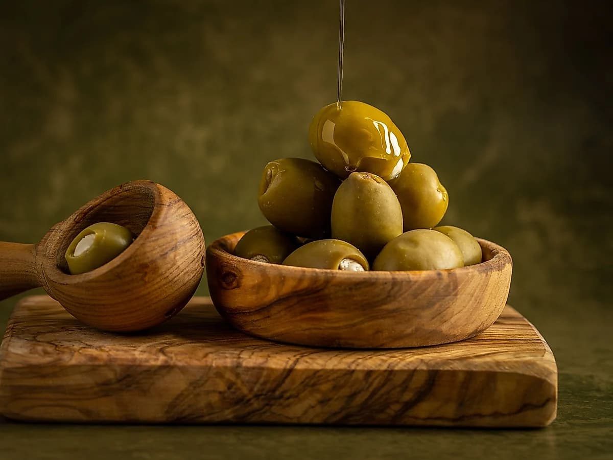 Atölye Ahşap Zeytin Ağacı Kesme Tahtası, 35x22 cm