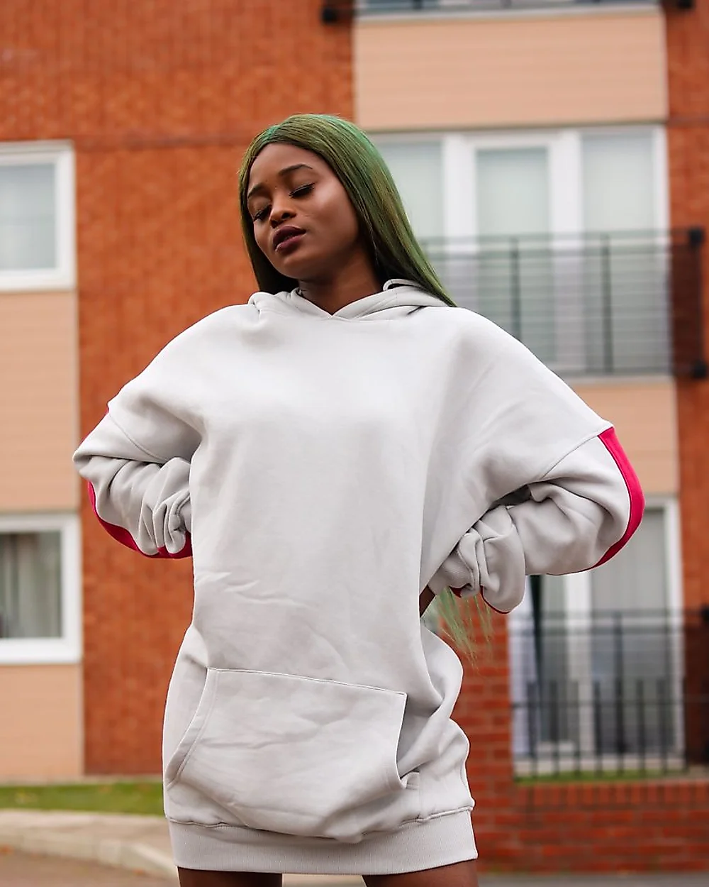 Lodos Kolektif Unisex Oversize Kapüşonlu Sweatshirt, 400 gr