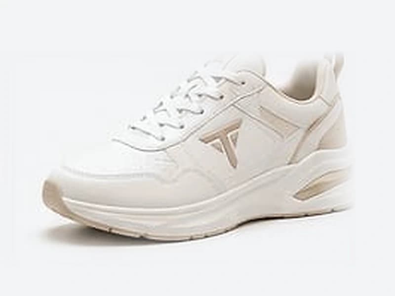 TEAM Core beyaz ve bej unisex sneaker, yandan görünüm