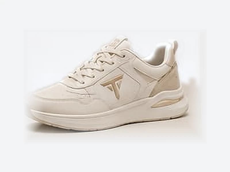 TEAM Doux krem premium sneaker, yandan görünüm