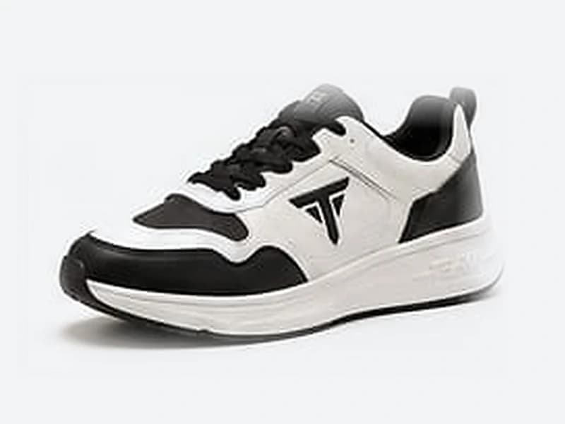 TEAM Street siyah beyaz unisex sneaker, yandan görünüm