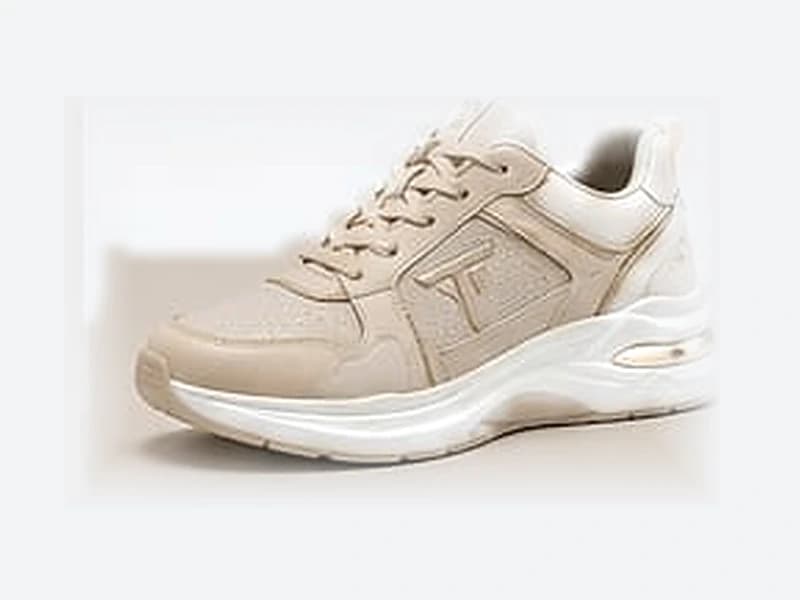 TEAM Vivien bej premium sneaker, yandan görünüm
