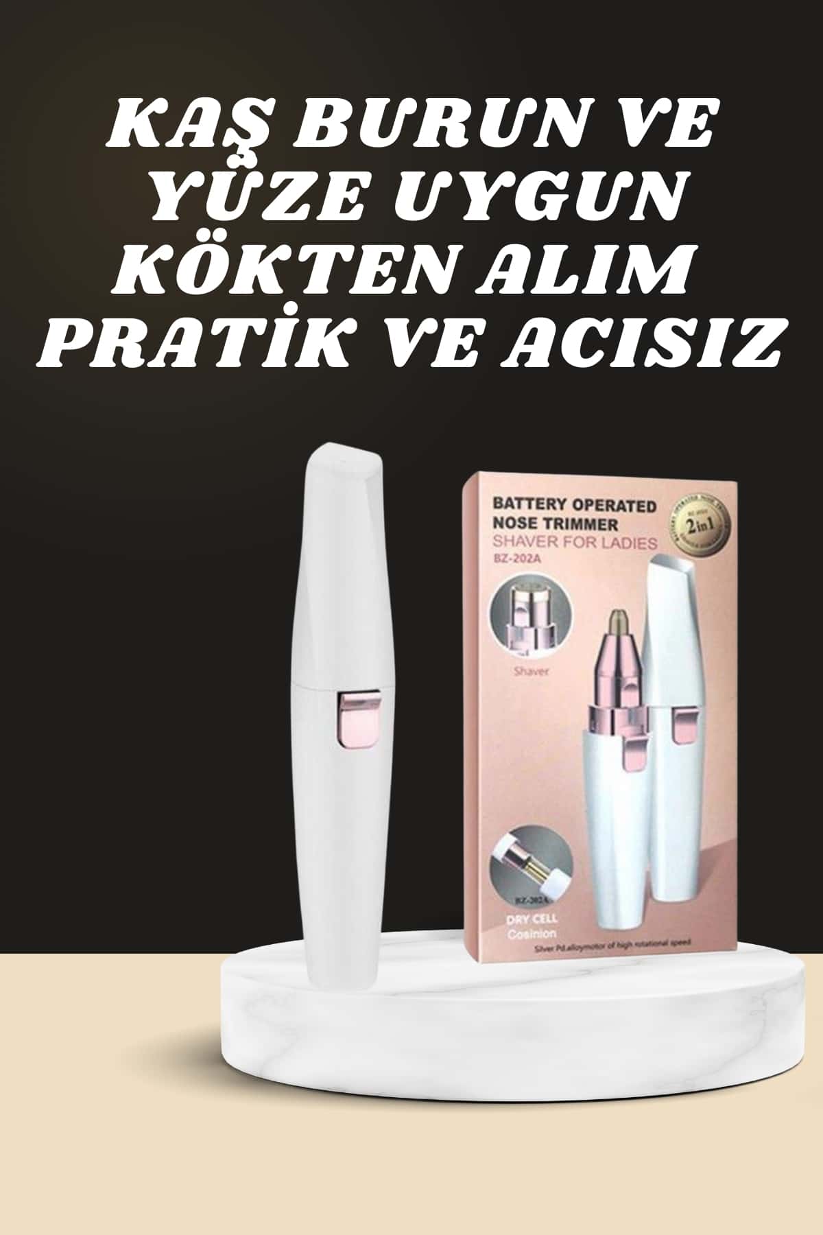 Kulak Burun Yüz Epilasyon ve Yüz Masaj Aleti İkili Set