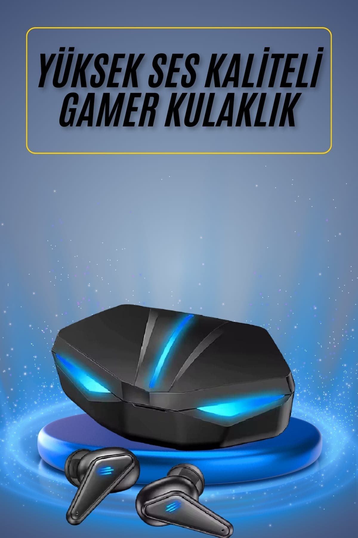 Kaliteli Oyuncu Kulaklığı Mikrofonlu Kablosuz Gaming Kulaklık Powerban Yüksek