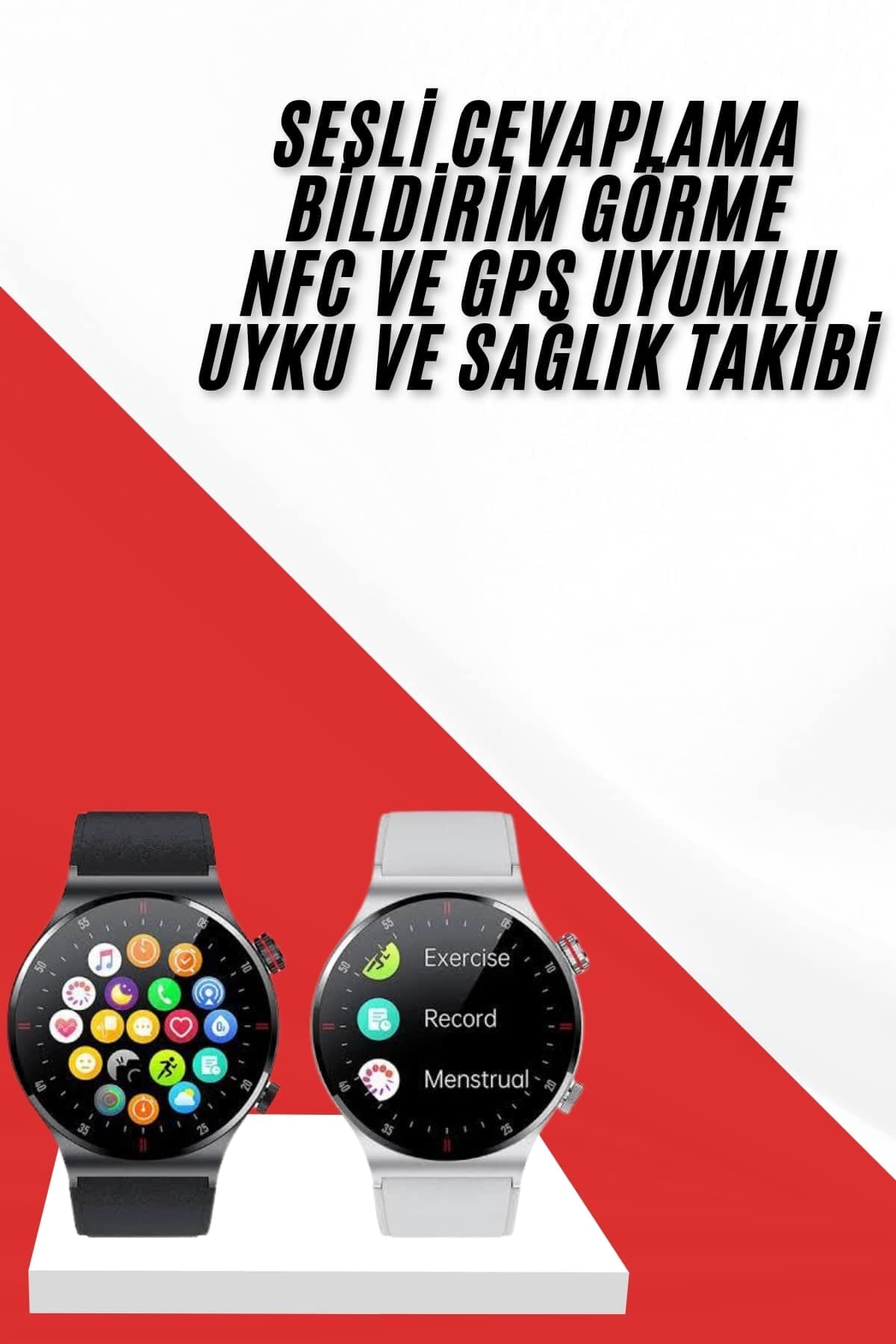Akıllı Saat Bluetooth Çağrı Cevaplama Uzun Ömürlü Pil