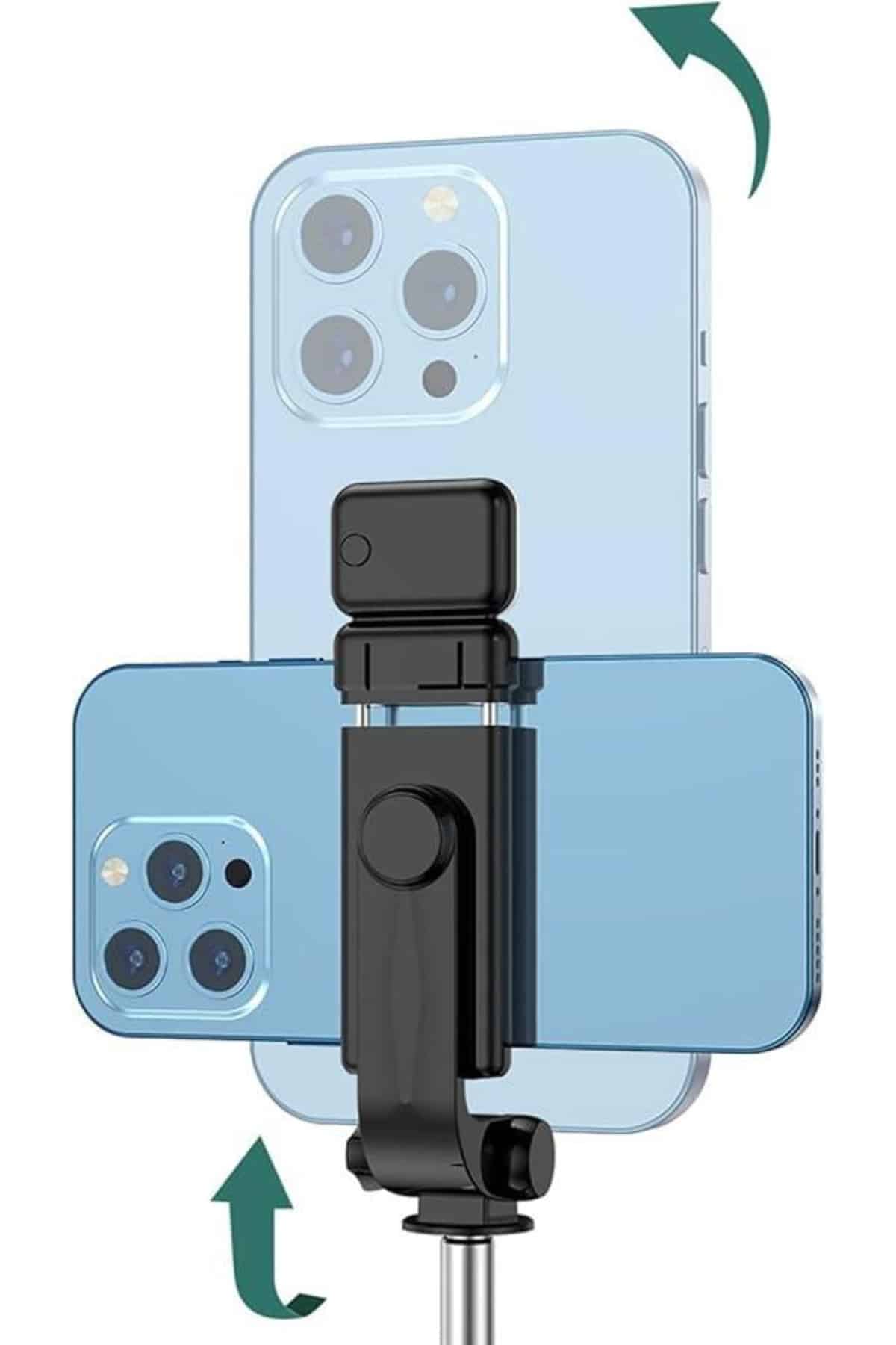 Bluetooth Uzaktan Kumandalı Led Işıklı Tripod Selfie Çubuğu