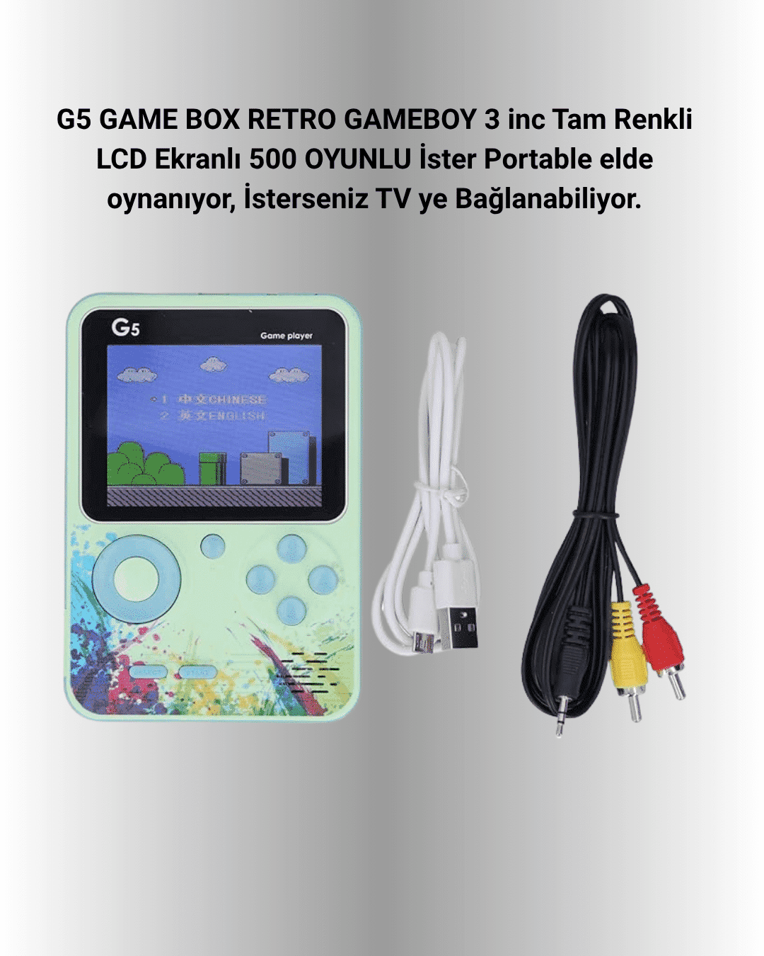Retro Mini Oyun Konsolu 500 Dahili Oyun