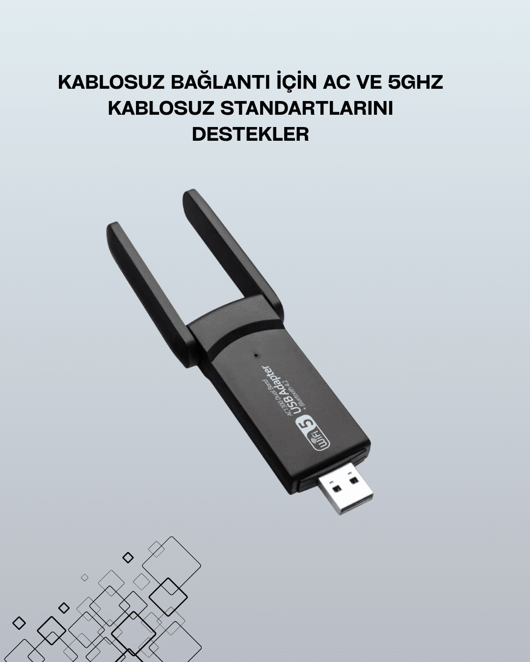 USB WiFi Adaptör 1200 Mbps AC1200