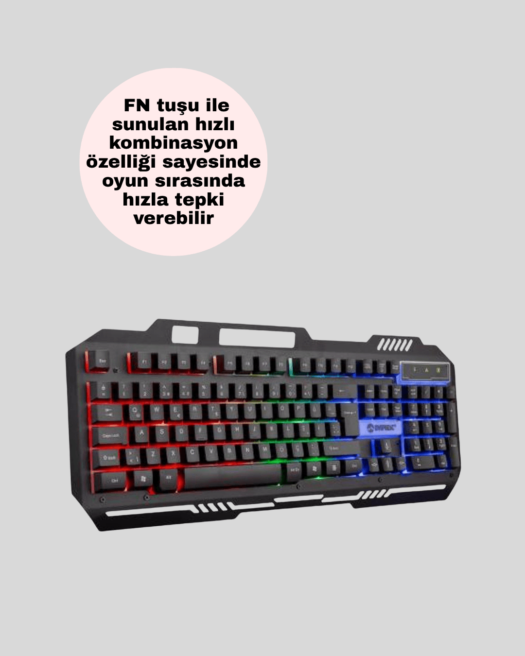 Mekanik Klavye Mouse Set LED Aydınlatmalı PG8018