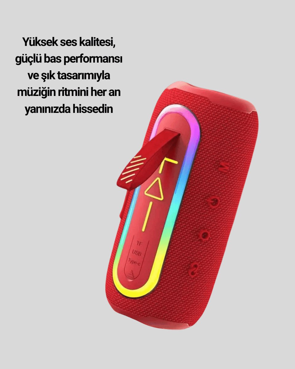 Taşınabilir Bluetooth Hoparlör Güçlü Bas IP67