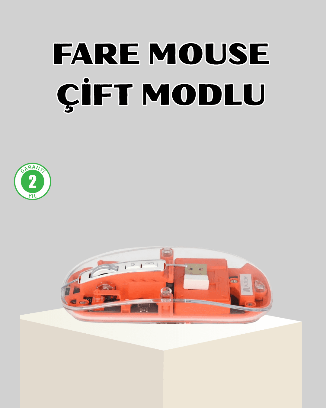 Bluetooth 5.0 & 2.4GHz Kablosuz Fare – 3 Cihaz Bağlantılı, Hızlı Geçiş, USB