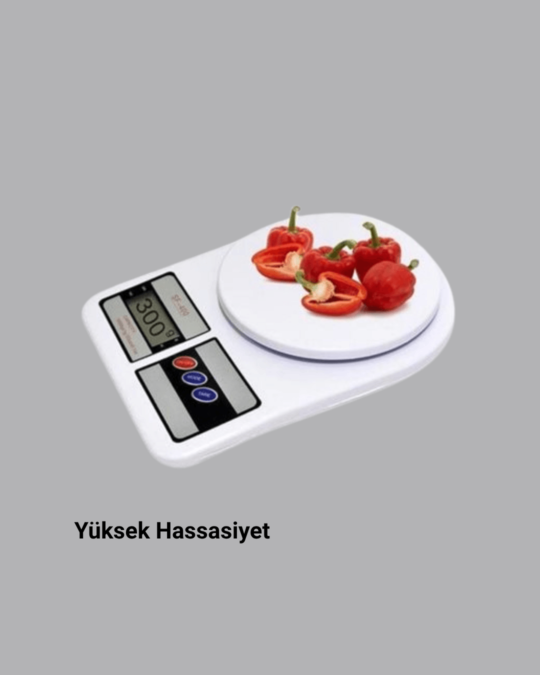 Dijital Mutfak Terazisi 5kg 1g Hassasiyet LCD Ekran