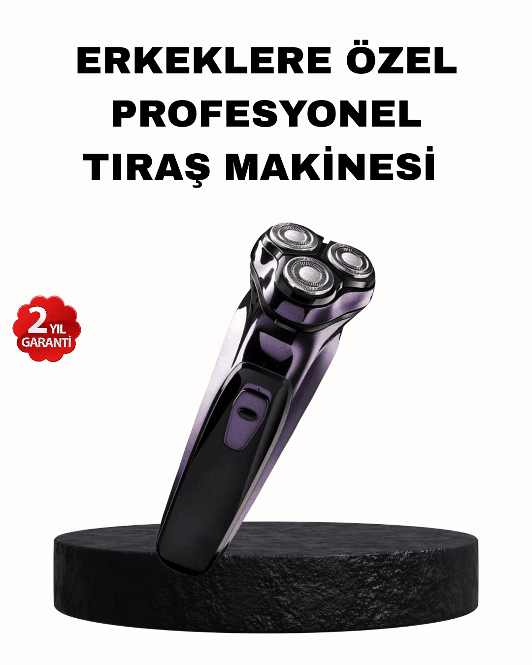 Kablosuz Kompakt Tasarımlı Şarjlı Saç ve Sakal Tıraş Makinesi