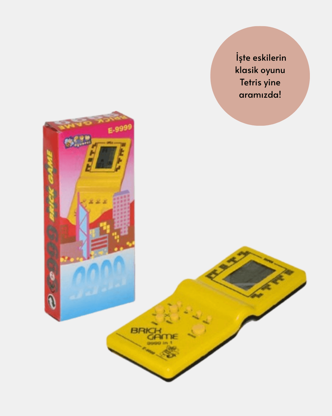 Taşınabilir Mini Oyun Konsolu - Pil Güçlü Tetris
