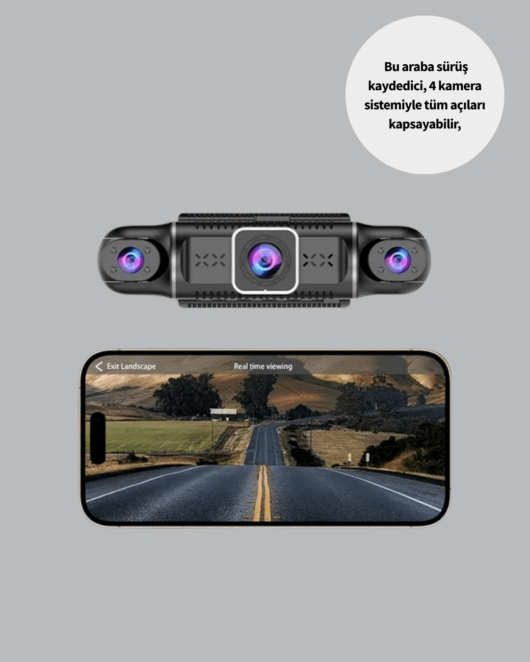 4 Kamera Araç Kamera Sistemi Full HD Park İzleme