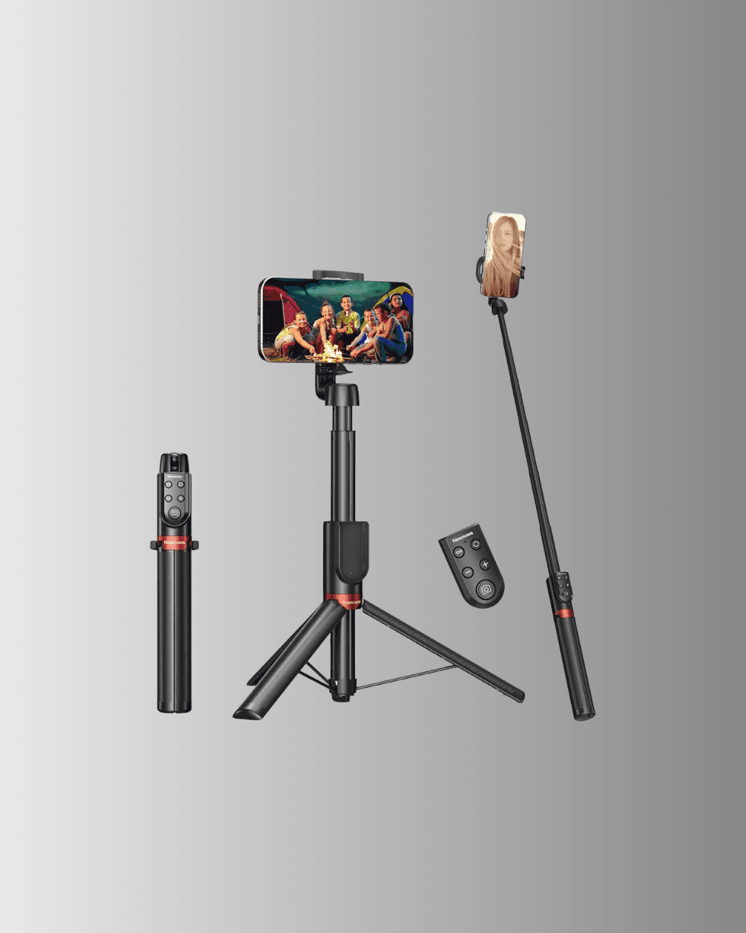 Taşınabilir Tripod ve Selfie Çubuğu 100 cm Uzatılabilir
