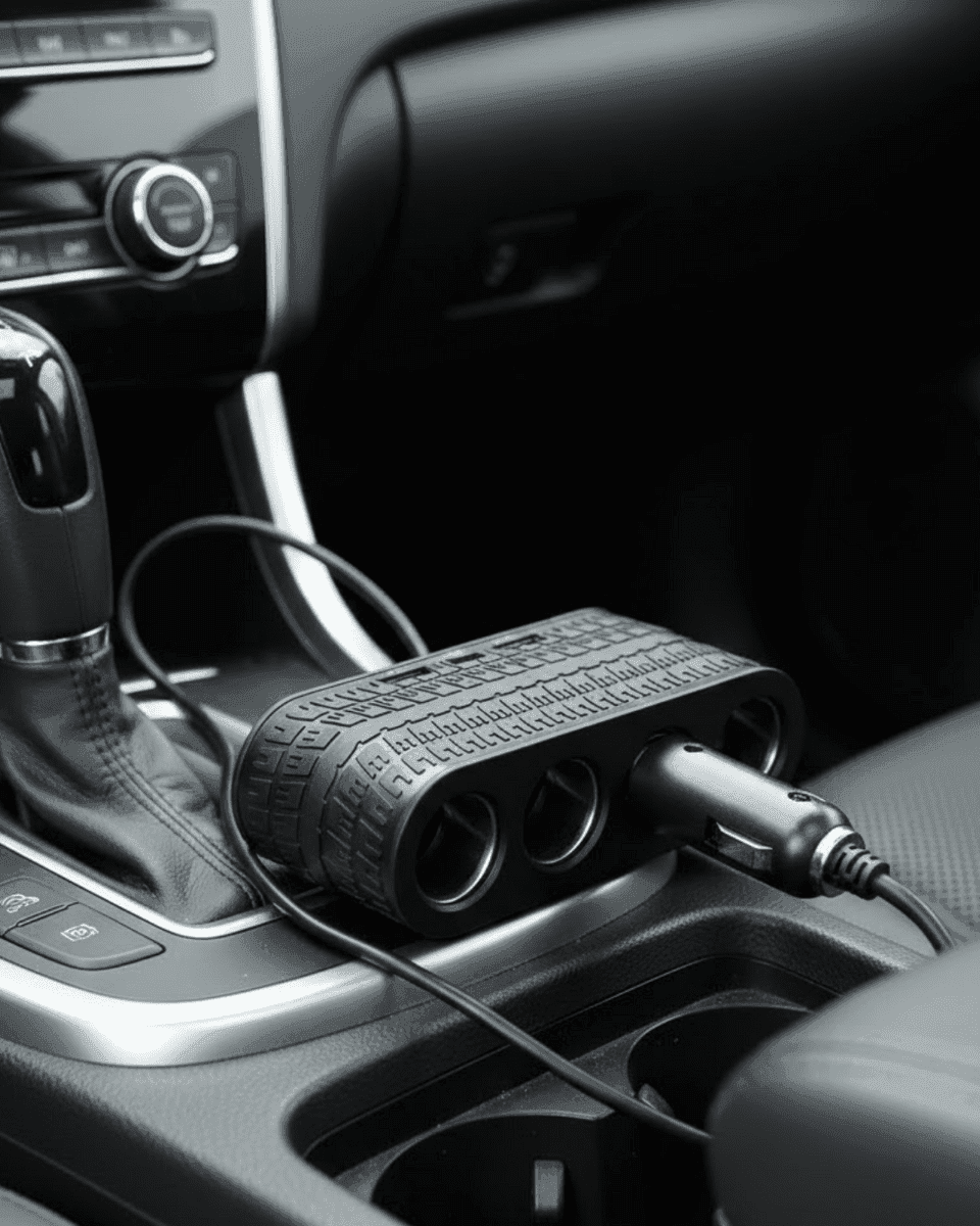 Araç Çakmak Çoklayıcı 4 Çıkışlı 2 USB ve Type C Girişli Çok Fonksiyonlu Şarj