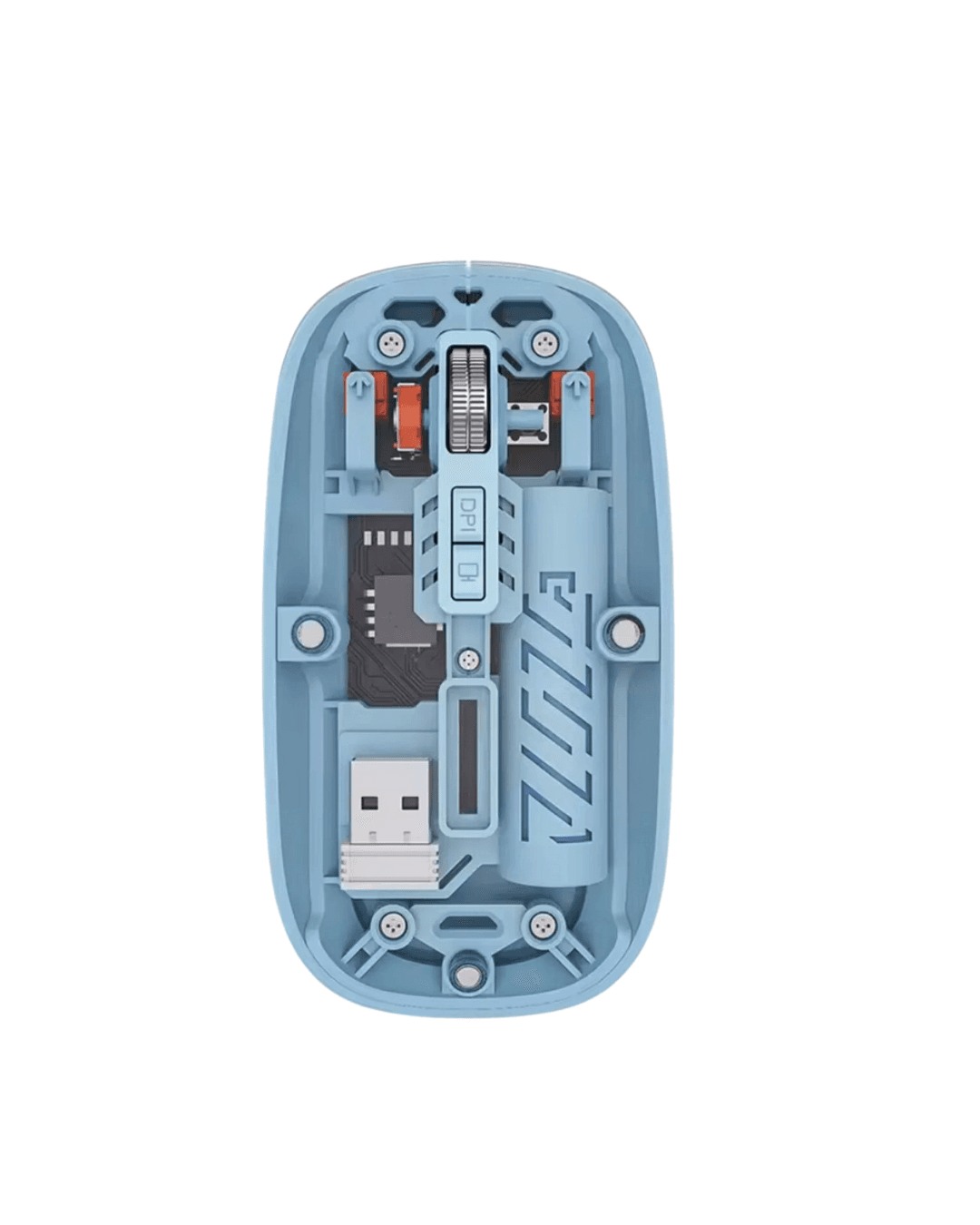 Kablosuz Mouse Bluetooth 5.2 ve 2.4G USB Çift Bağlantı Mavi