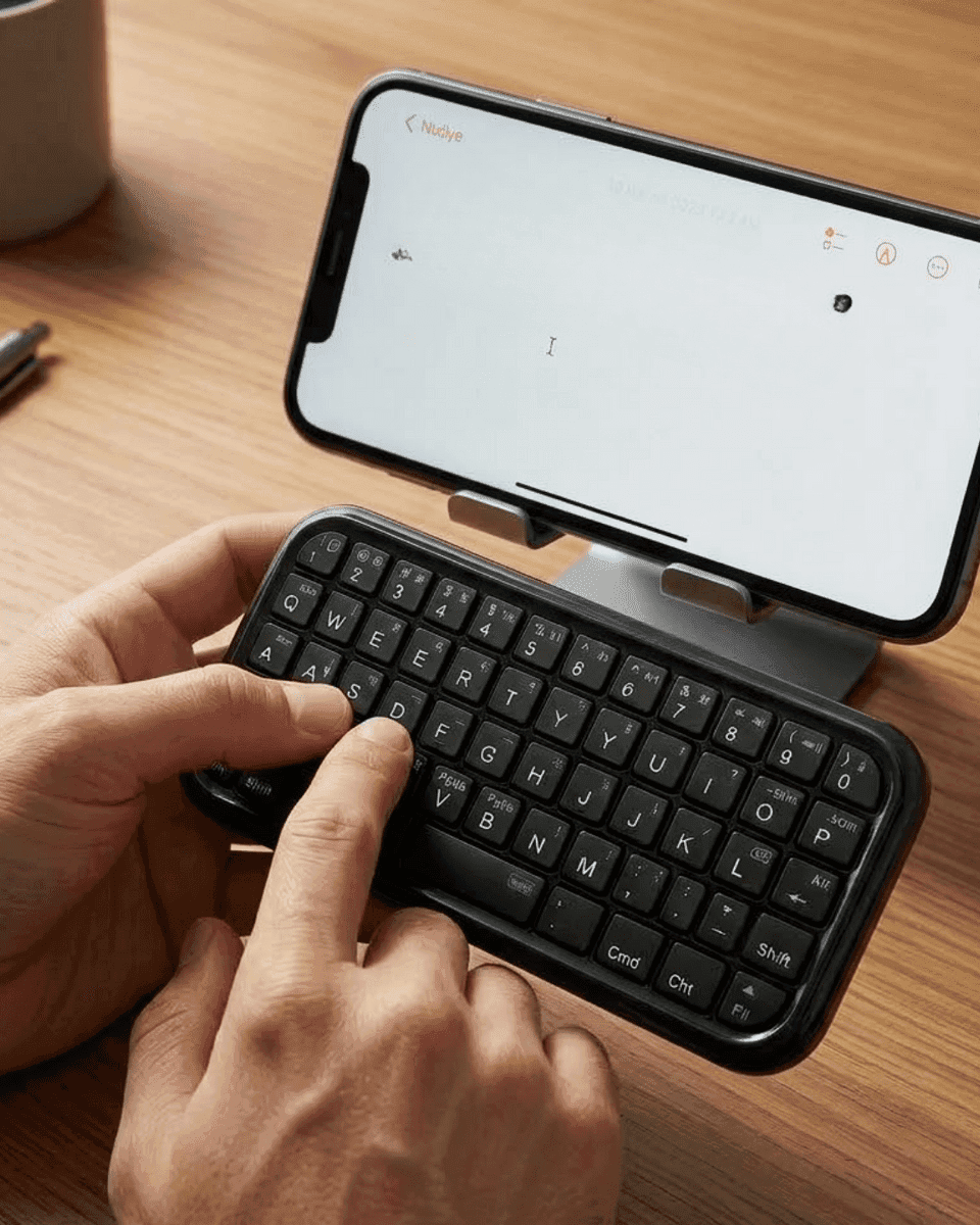 Uyumlu Cep Boyutu Kablosuz Bluetooth Klavye Telefon ve Tablet