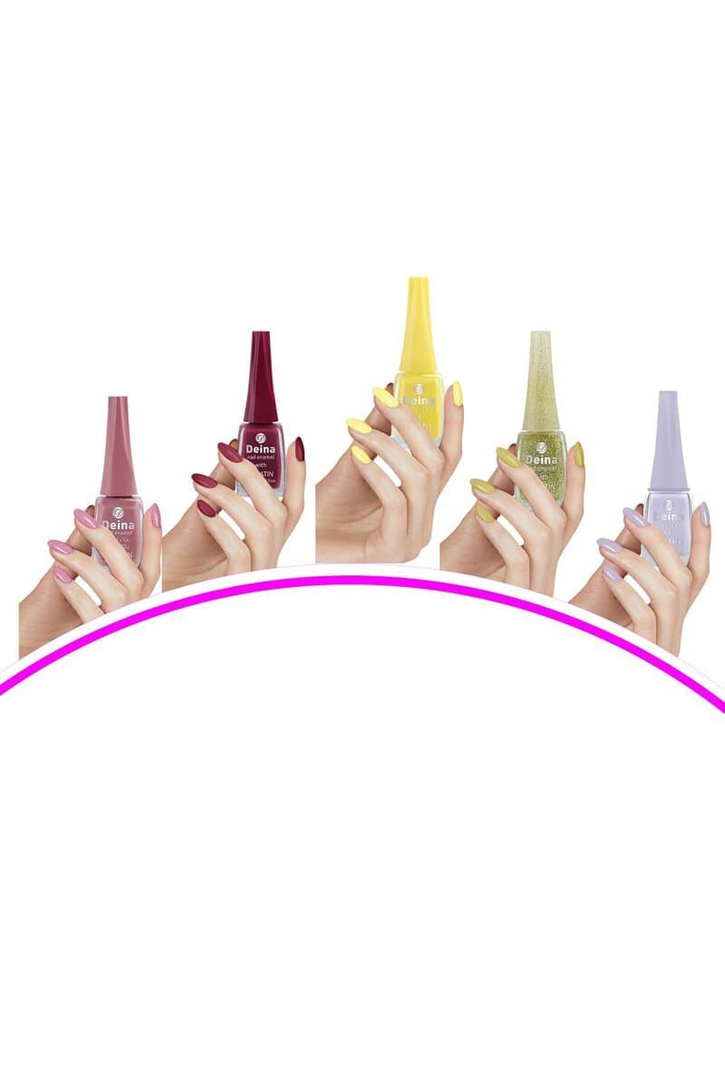 5 Adet Keratinli Besleyici Oje 14 ml SET3 mudanis
