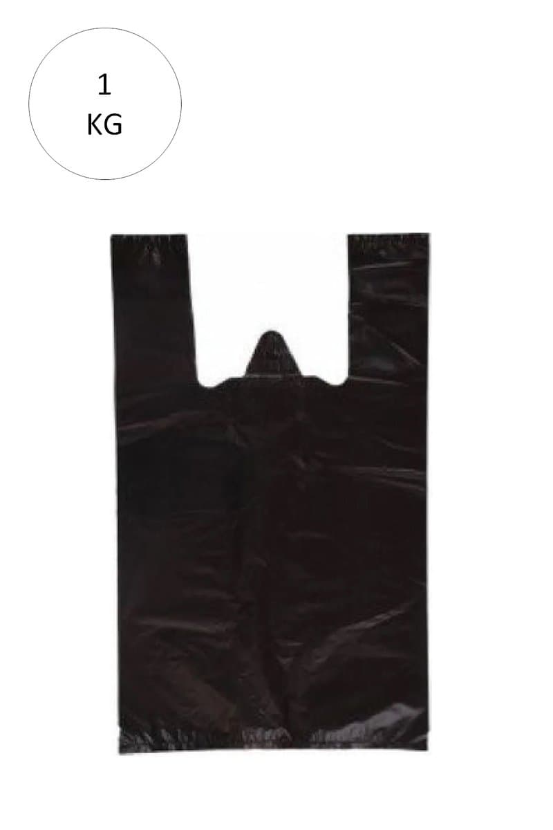 Siyah Atlet Poşet Büyük Boy 50x90 cm Takriben 12 Adet 1 Kg