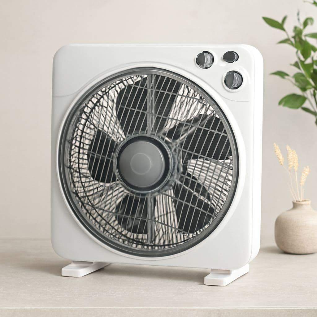 12 inç Kutu Vantilatör 40W 3 Kademe Zaman Ayarlı