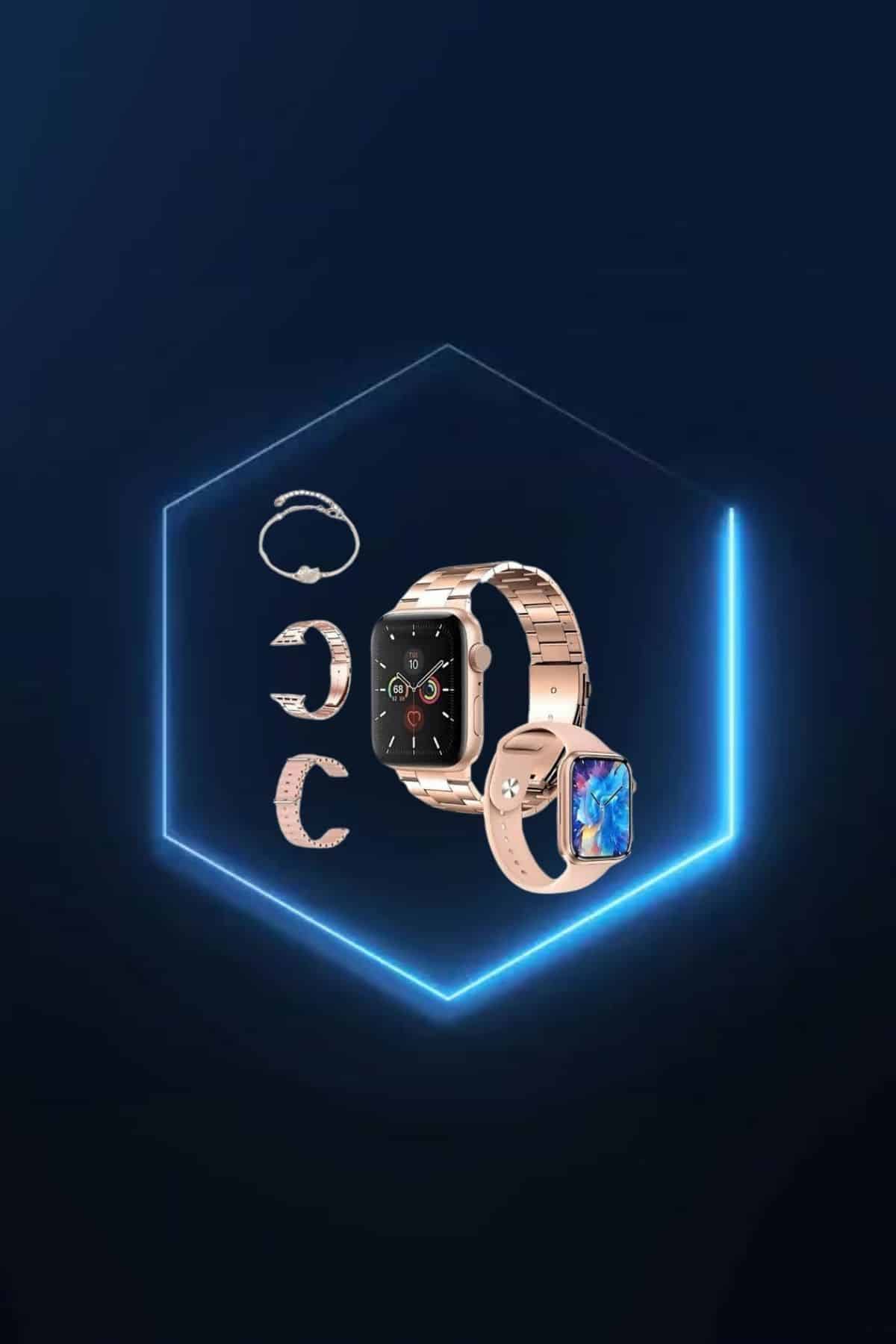 Akıllı Saat Pembe Dokunmatik Ekran 1.70 inç AMOLED