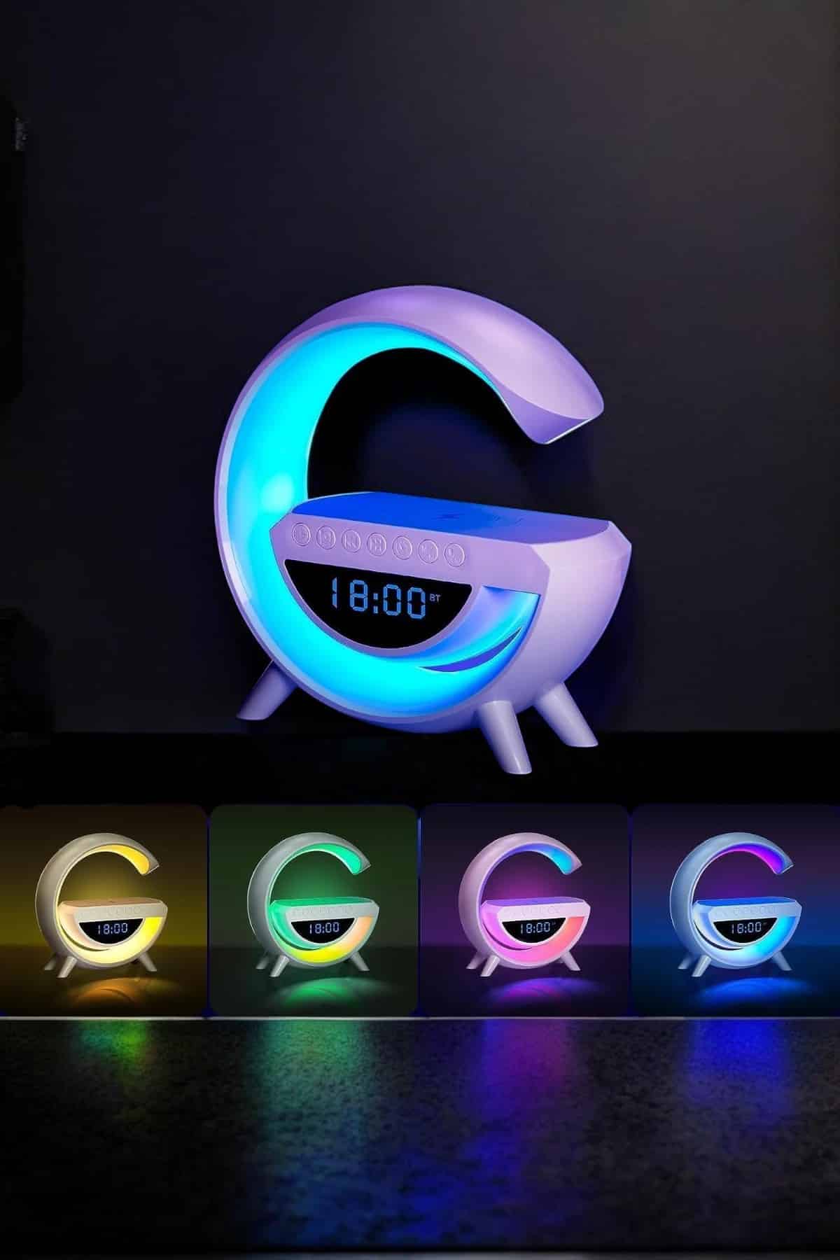 Bluetooth Hoparlör Gece Lambası Kablosuz Şarjlı