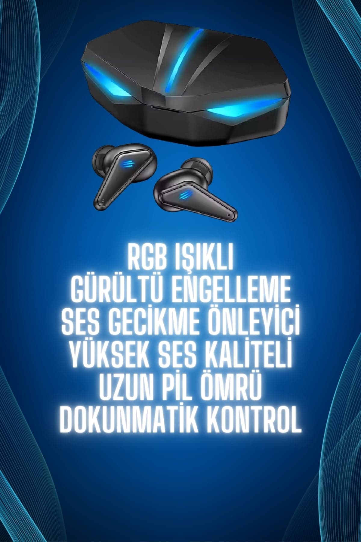 Oyuncu Kulaklık RGB Işıklı Düşük Gecikmeli