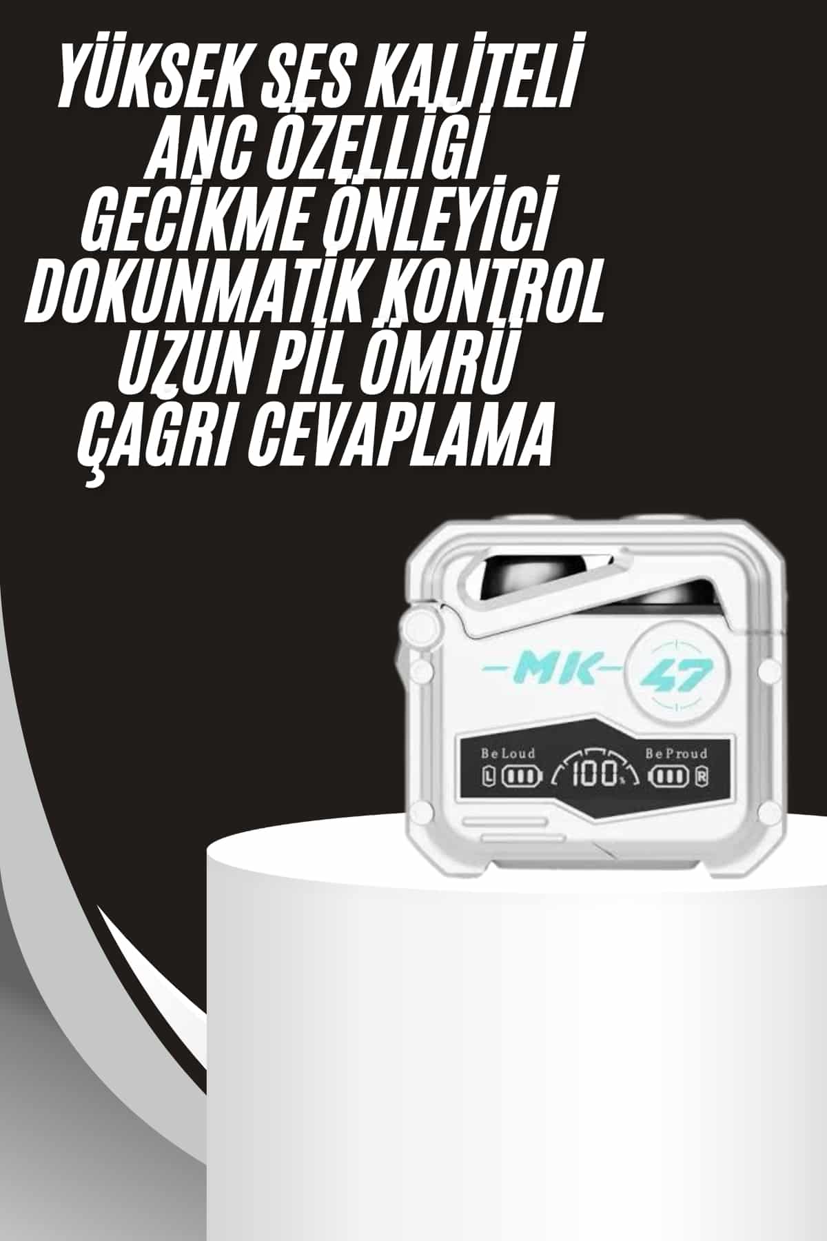 Oyuncu Kulaklığı Bluetooth 5.0 ANC Düşük Gecikmeli