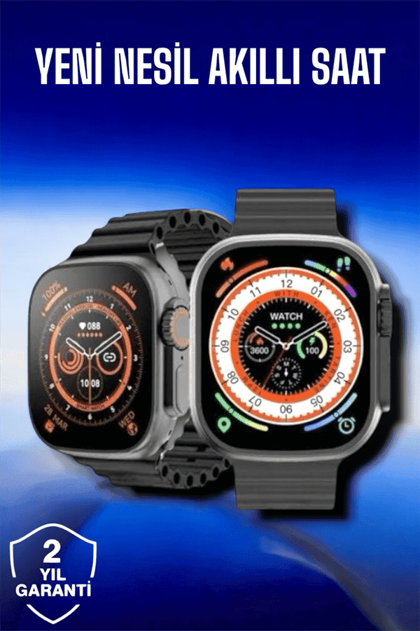 45 mm Gri Kasa Suya Dayanıklı Akıllı Saat