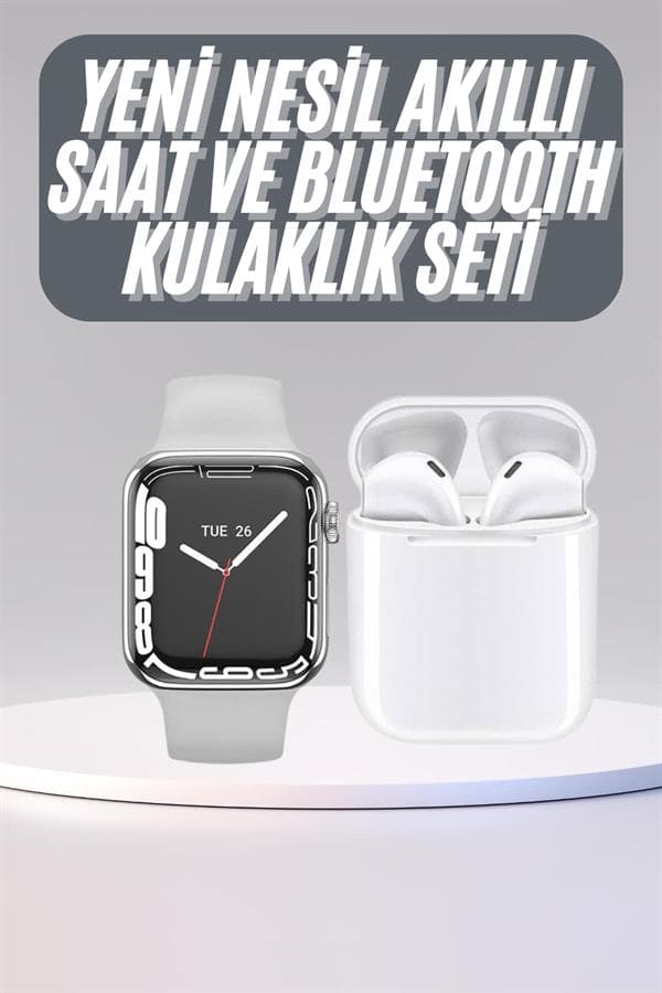 Akıllı Saat Uyku ve Nabız Takibi 45 mm Gümüş Kasa