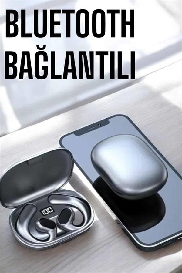 Göstergeli Bluetooth Kulaklık Oyuncu Kulaklığı Küpe Görünümlü Dijital