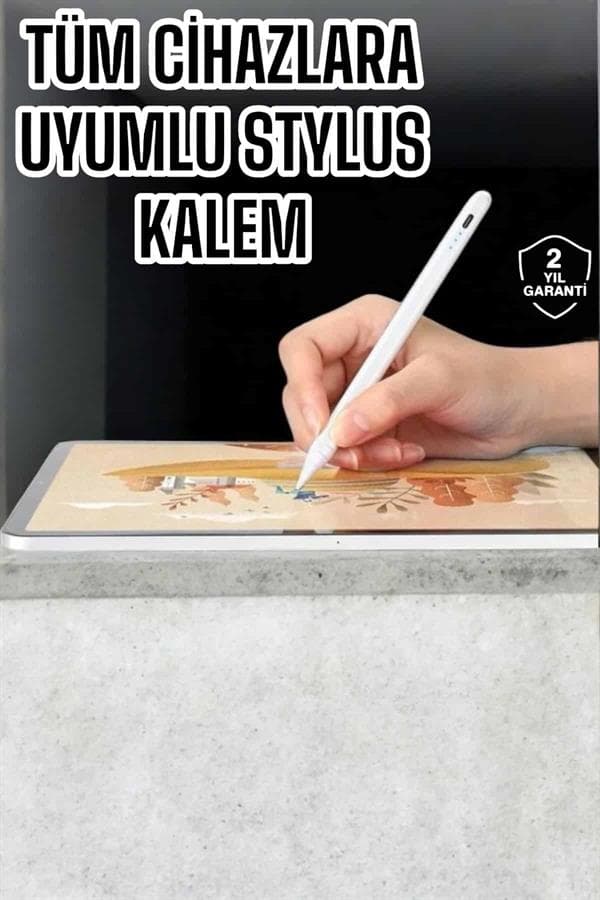 Dokunmatik Kalem 2,0 mm Hassas Uçlu Şarjlı Android iOS Uyumlu
