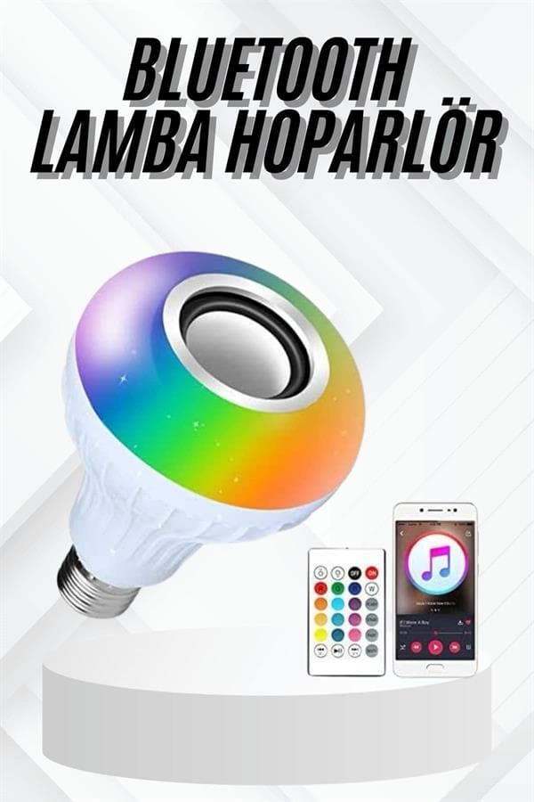 Akıllı LED Ampul RGB Renk Değiştirme Bluetooth Hoparlör