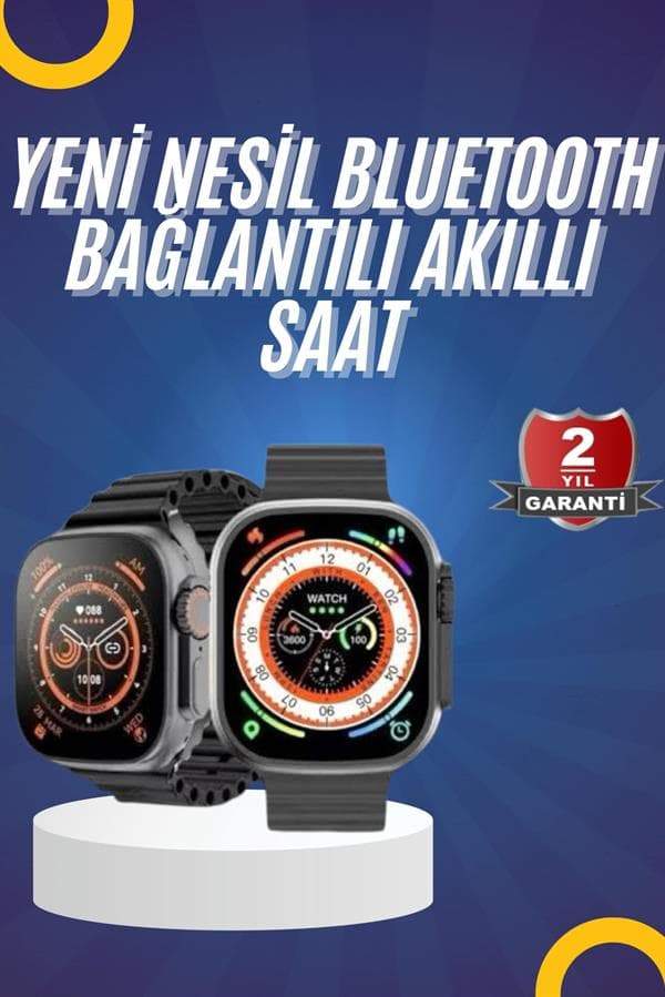 Akıllı Saat Titreşimli Bildirim 45mm Gümüş Kasa