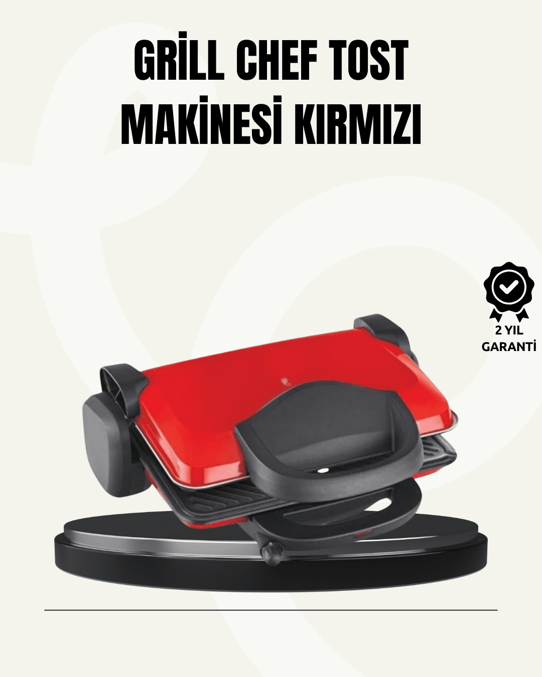Ayarlı Tost Makinesi Geniş Kapasiteli Çıkarılabilir Plaka Üç Kademeli Isı